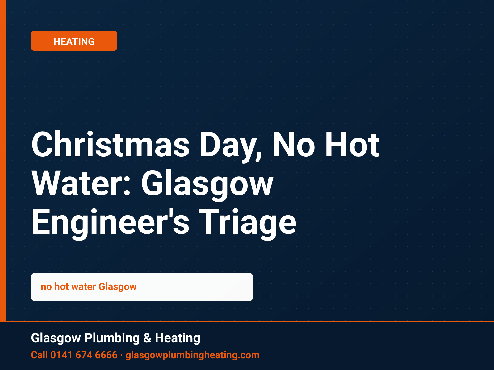 Christmas Day, No Hot Water: Glasgow Engineer's Triage