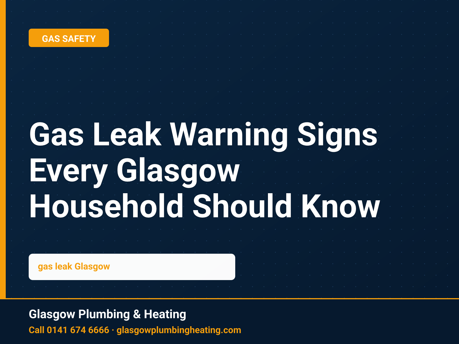 Gas Leak Warning Signs Every Glasgow Household Should Know